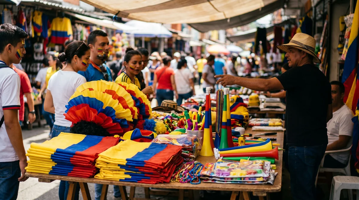 Kit del hincha del Mundial 2026: banderas y accesorios al por mayor en Medellín