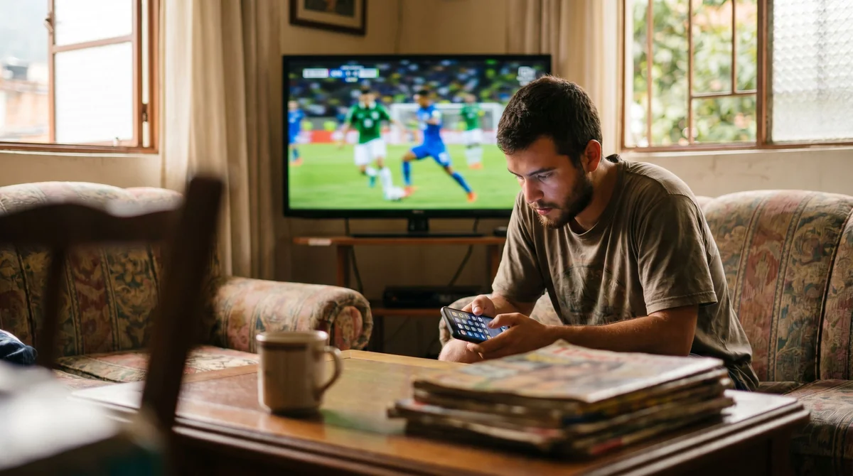 Partidos del Mundial 2026 hoy: revisando horarios mientras juega el partido en la TV