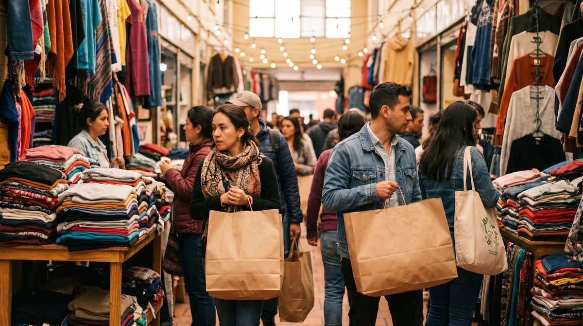 San Victorino: compradores en la zona mayorista del centro de Bogota